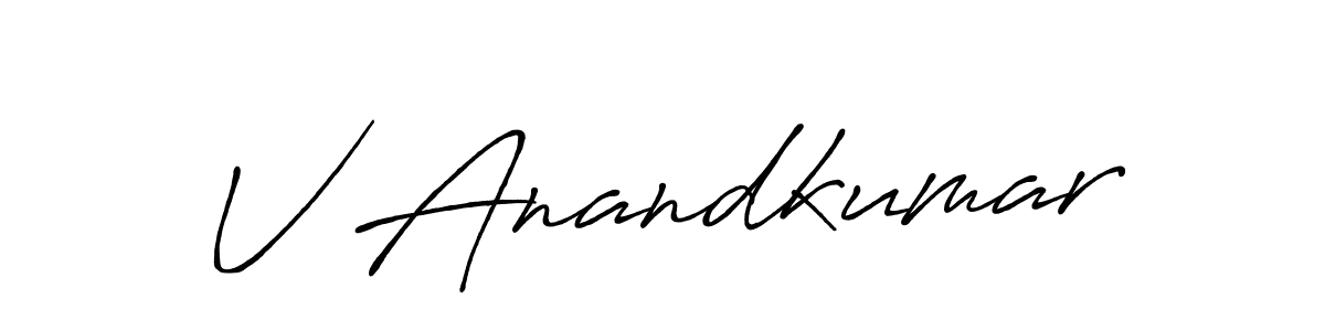 It looks lik you need a new signature style for name V Anandkumar. Design unique handwritten (Antro_Vectra_Bolder) signature with our free signature maker in just a few clicks. V Anandkumar signature style 7 images and pictures png