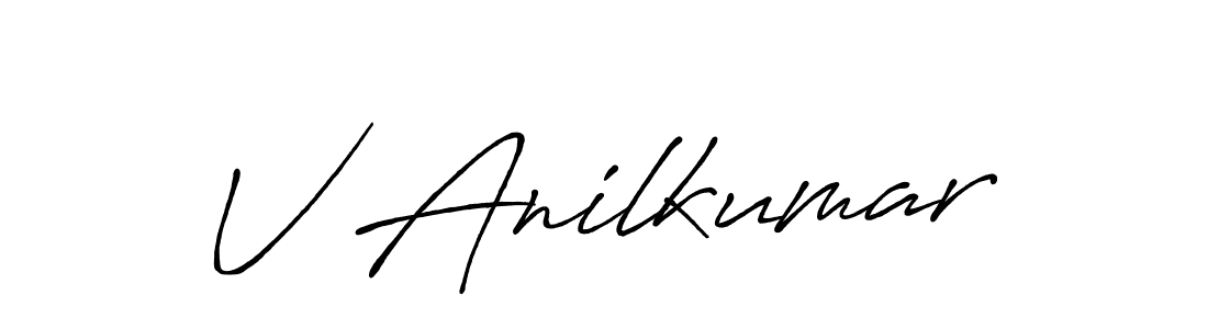 Design your own signature with our free online signature maker. With this signature software, you can create a handwritten (Antro_Vectra_Bolder) signature for name V Anilkumar. V Anilkumar signature style 7 images and pictures png