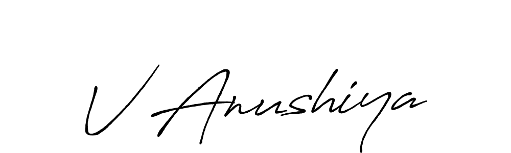 Best and Professional Signature Style for V Anushiya. Antro_Vectra_Bolder Best Signature Style Collection. V Anushiya signature style 7 images and pictures png