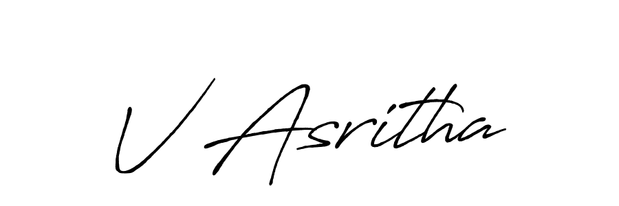 You should practise on your own different ways (Antro_Vectra_Bolder) to write your name (V Asritha) in signature. don't let someone else do it for you. V Asritha signature style 7 images and pictures png