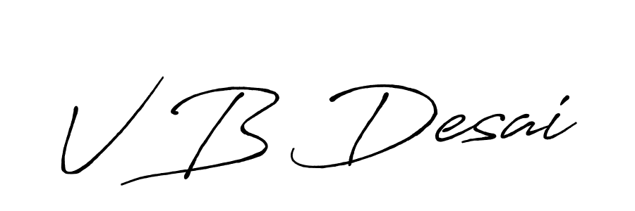 Antro_Vectra_Bolder is a professional signature style that is perfect for those who want to add a touch of class to their signature. It is also a great choice for those who want to make their signature more unique. Get V B Desai name to fancy signature for free. V B Desai signature style 7 images and pictures png