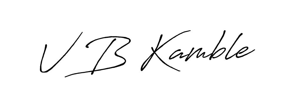 Also You can easily find your signature by using the search form. We will create V B Kamble name handwritten signature images for you free of cost using Antro_Vectra_Bolder sign style. V B Kamble signature style 7 images and pictures png