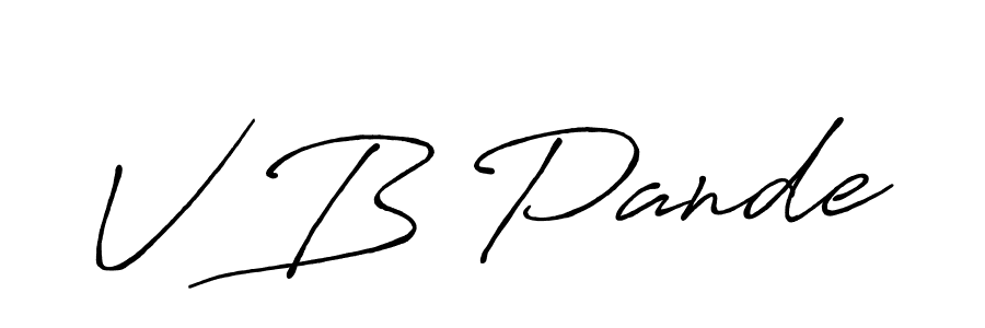 How to make V B Pande signature? Antro_Vectra_Bolder is a professional autograph style. Create handwritten signature for V B Pande name. V B Pande signature style 7 images and pictures png