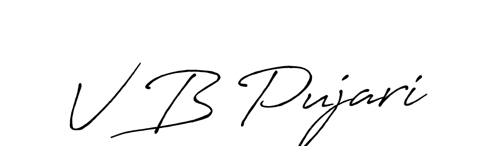 Antro_Vectra_Bolder is a professional signature style that is perfect for those who want to add a touch of class to their signature. It is also a great choice for those who want to make their signature more unique. Get V B Pujari name to fancy signature for free. V B Pujari signature style 7 images and pictures png