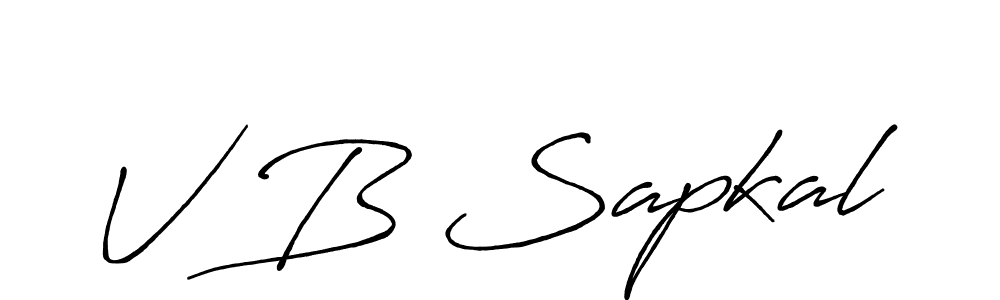 Also You can easily find your signature by using the search form. We will create V B Sapkal name handwritten signature images for you free of cost using Antro_Vectra_Bolder sign style. V B Sapkal signature style 7 images and pictures png