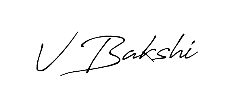How to Draw V Bakshi signature style? Antro_Vectra_Bolder is a latest design signature styles for name V Bakshi. V Bakshi signature style 7 images and pictures png