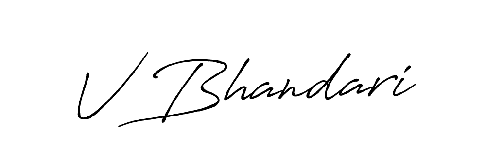 You should practise on your own different ways (Antro_Vectra_Bolder) to write your name (V Bhandari) in signature. don't let someone else do it for you. V Bhandari signature style 7 images and pictures png