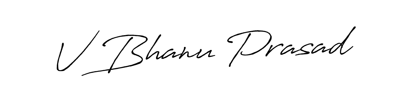 Design your own signature with our free online signature maker. With this signature software, you can create a handwritten (Antro_Vectra_Bolder) signature for name V Bhanu Prasad. V Bhanu Prasad signature style 7 images and pictures png