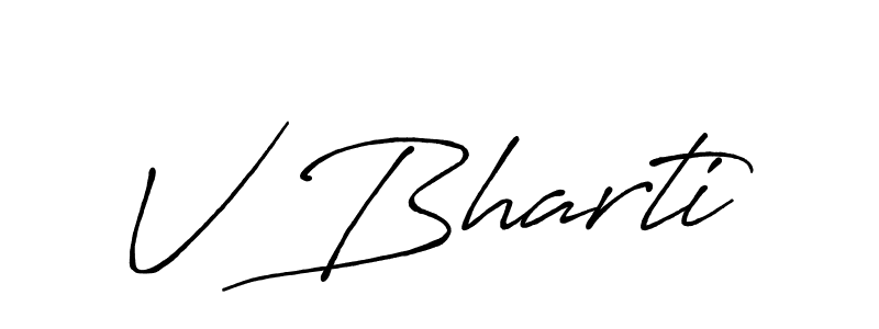 How to Draw V Bharti signature style? Antro_Vectra_Bolder is a latest design signature styles for name V Bharti. V Bharti signature style 7 images and pictures png