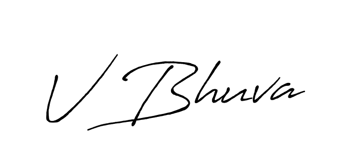 How to make V Bhuva signature? Antro_Vectra_Bolder is a professional autograph style. Create handwritten signature for V Bhuva name. V Bhuva signature style 7 images and pictures png