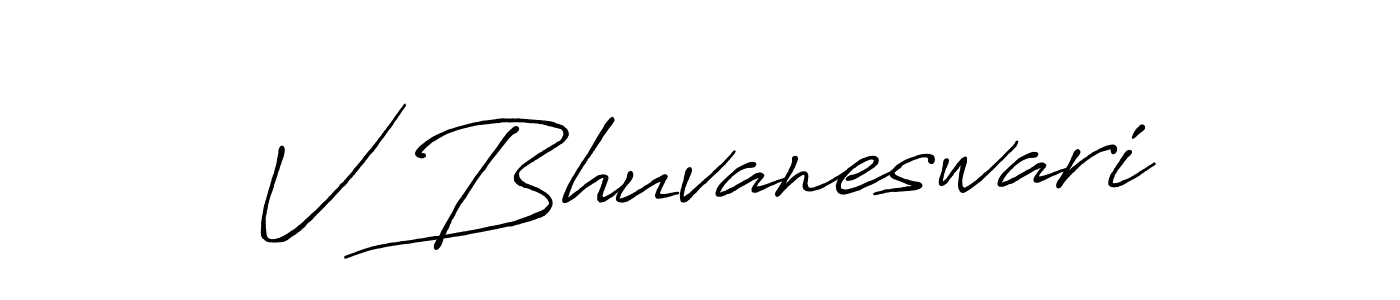 You should practise on your own different ways (Antro_Vectra_Bolder) to write your name (V Bhuvaneswari) in signature. don't let someone else do it for you. V Bhuvaneswari signature style 7 images and pictures png