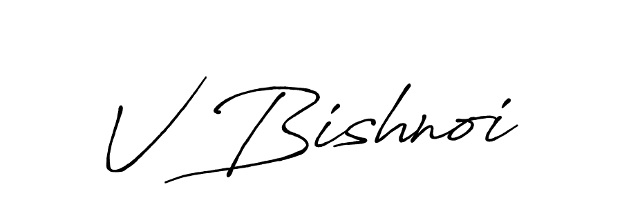 V Bishnoi stylish signature style. Best Handwritten Sign (Antro_Vectra_Bolder) for my name. Handwritten Signature Collection Ideas for my name V Bishnoi. V Bishnoi signature style 7 images and pictures png