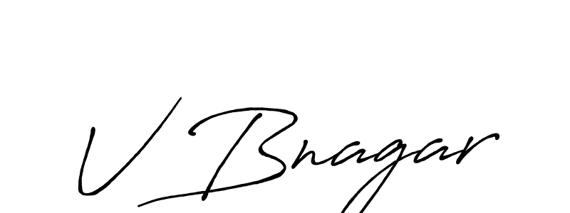 Similarly Antro_Vectra_Bolder is the best handwritten signature design. Signature creator online .You can use it as an online autograph creator for name V Bnagar. V Bnagar signature style 7 images and pictures png