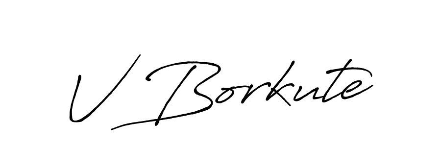 Similarly Antro_Vectra_Bolder is the best handwritten signature design. Signature creator online .You can use it as an online autograph creator for name V Borkute. V Borkute signature style 7 images and pictures png