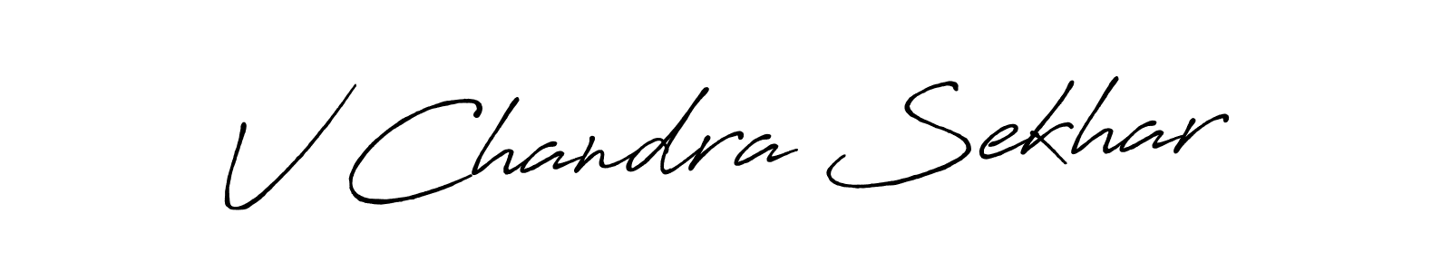 Make a beautiful signature design for name V Chandra Sekhar. With this signature (Antro_Vectra_Bolder) style, you can create a handwritten signature for free. V Chandra Sekhar signature style 7 images and pictures png