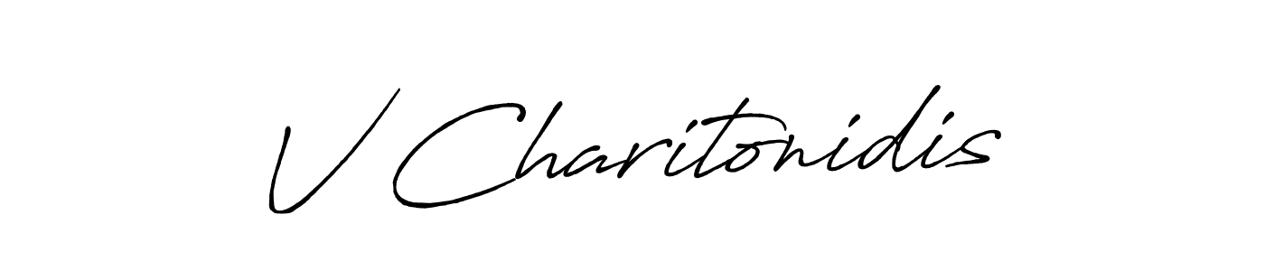 It looks lik you need a new signature style for name V Charitonidis. Design unique handwritten (Antro_Vectra_Bolder) signature with our free signature maker in just a few clicks. V Charitonidis signature style 7 images and pictures png