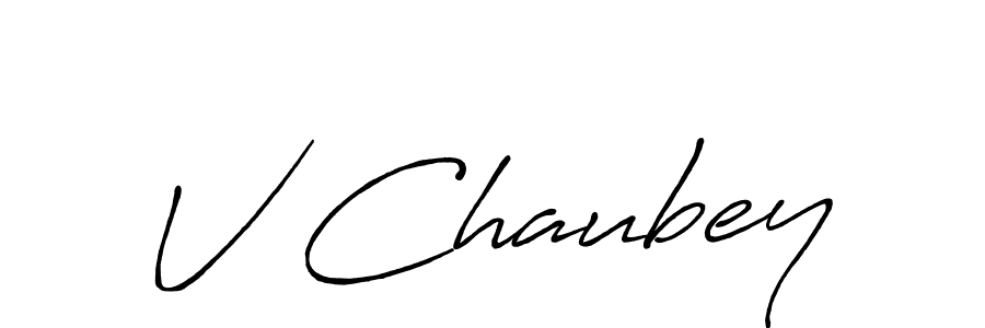 You can use this online signature creator to create a handwritten signature for the name V Chaubey. This is the best online autograph maker. V Chaubey signature style 7 images and pictures png