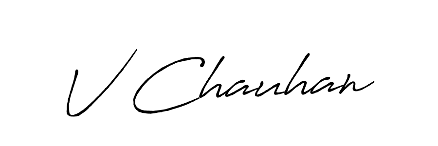 You should practise on your own different ways (Antro_Vectra_Bolder) to write your name (V Chauhan) in signature. don't let someone else do it for you. V Chauhan signature style 7 images and pictures png