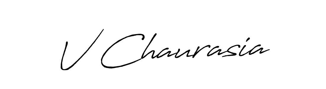 It looks lik you need a new signature style for name V Chaurasia. Design unique handwritten (Antro_Vectra_Bolder) signature with our free signature maker in just a few clicks. V Chaurasia signature style 7 images and pictures png