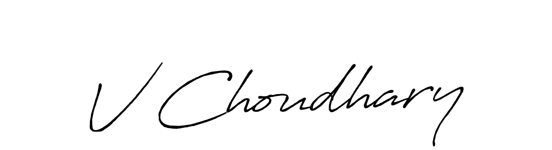 The best way (Antro_Vectra_Bolder) to make a short signature is to pick only two or three words in your name. The name V Choudhary include a total of six letters. For converting this name. V Choudhary signature style 7 images and pictures png