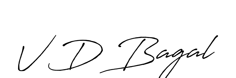 Make a beautiful signature design for name V D Bagal. Use this online signature maker to create a handwritten signature for free. V D Bagal signature style 7 images and pictures png