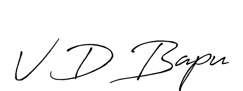 V D Bapu stylish signature style. Best Handwritten Sign (Antro_Vectra_Bolder) for my name. Handwritten Signature Collection Ideas for my name V D Bapu. V D Bapu signature style 7 images and pictures png