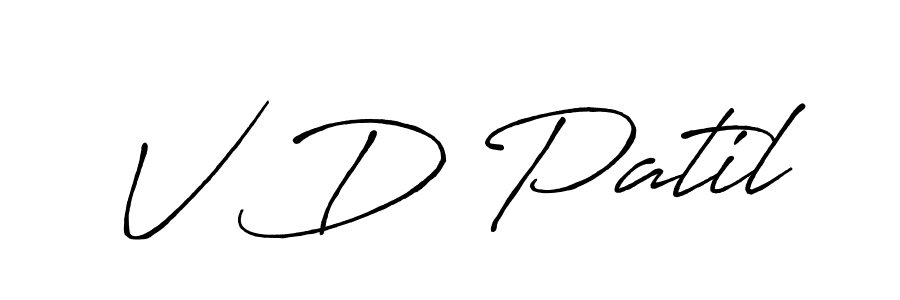 Antro_Vectra_Bolder is a professional signature style that is perfect for those who want to add a touch of class to their signature. It is also a great choice for those who want to make their signature more unique. Get V D Patil name to fancy signature for free. V D Patil signature style 7 images and pictures png