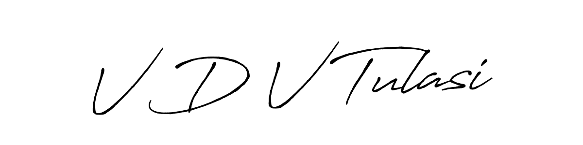 Antro_Vectra_Bolder is a professional signature style that is perfect for those who want to add a touch of class to their signature. It is also a great choice for those who want to make their signature more unique. Get V D V Tulasi name to fancy signature for free. V D V Tulasi signature style 7 images and pictures png
