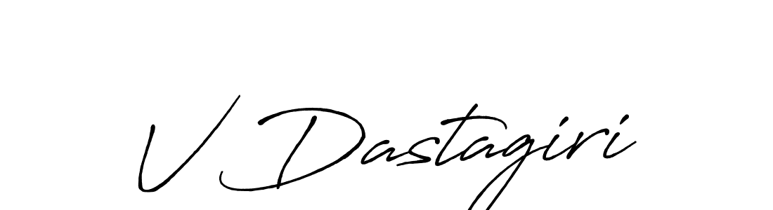 How to make V Dastagiri signature? Antro_Vectra_Bolder is a professional autograph style. Create handwritten signature for V Dastagiri name. V Dastagiri signature style 7 images and pictures png
