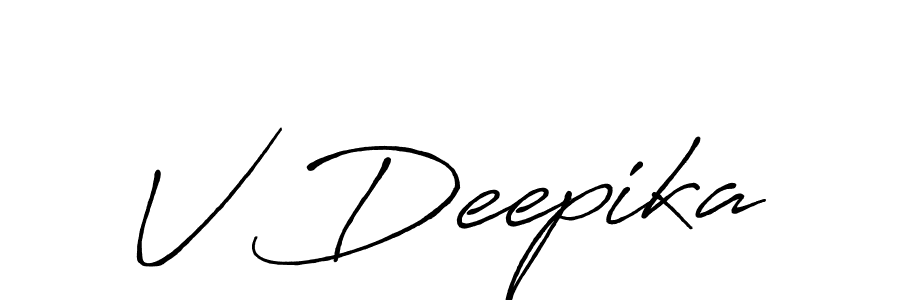 Also You can easily find your signature by using the search form. We will create V Deepika name handwritten signature images for you free of cost using Antro_Vectra_Bolder sign style. V Deepika signature style 7 images and pictures png