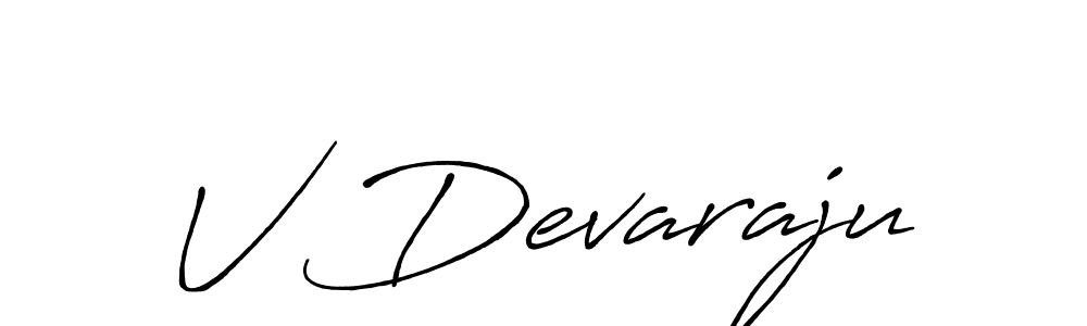 The best way (Antro_Vectra_Bolder) to make a short signature is to pick only two or three words in your name. The name V Devaraju include a total of six letters. For converting this name. V Devaraju signature style 7 images and pictures png