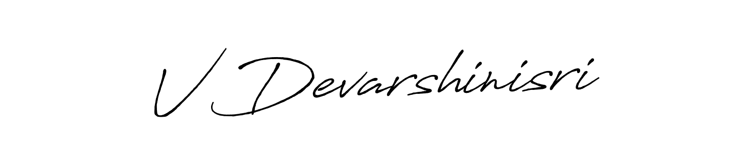 You should practise on your own different ways (Antro_Vectra_Bolder) to write your name (V Devarshinisri) in signature. don't let someone else do it for you. V Devarshinisri signature style 7 images and pictures png