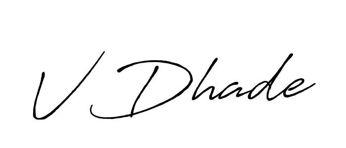 Once you've used our free online signature maker to create your best signature Antro_Vectra_Bolder style, it's time to enjoy all of the benefits that V Dhade name signing documents. V Dhade signature style 7 images and pictures png