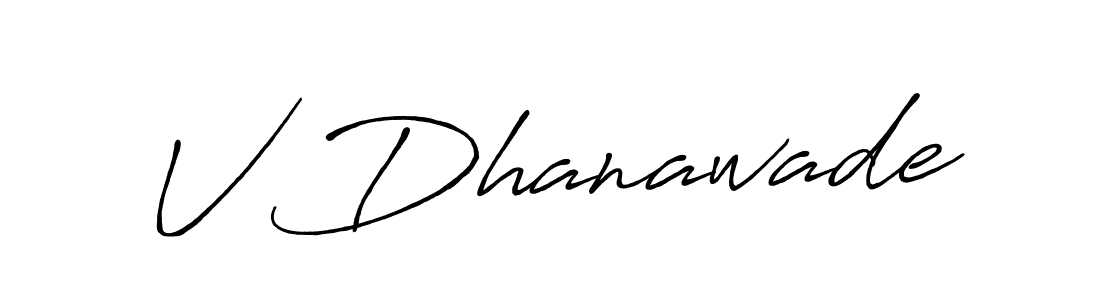 Antro_Vectra_Bolder is a professional signature style that is perfect for those who want to add a touch of class to their signature. It is also a great choice for those who want to make their signature more unique. Get V Dhanawade name to fancy signature for free. V Dhanawade signature style 7 images and pictures png