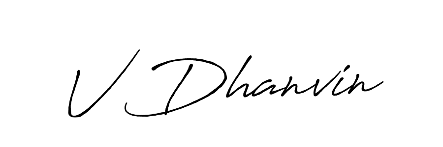 Make a beautiful signature design for name V Dhanvin. Use this online signature maker to create a handwritten signature for free. V Dhanvin signature style 7 images and pictures png