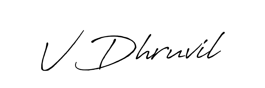 Design your own signature with our free online signature maker. With this signature software, you can create a handwritten (Antro_Vectra_Bolder) signature for name V Dhruvil. V Dhruvil signature style 7 images and pictures png