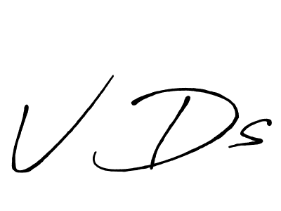 How to make V Ds name signature. Use Antro_Vectra_Bolder style for creating short signs online. This is the latest handwritten sign. V Ds signature style 7 images and pictures png