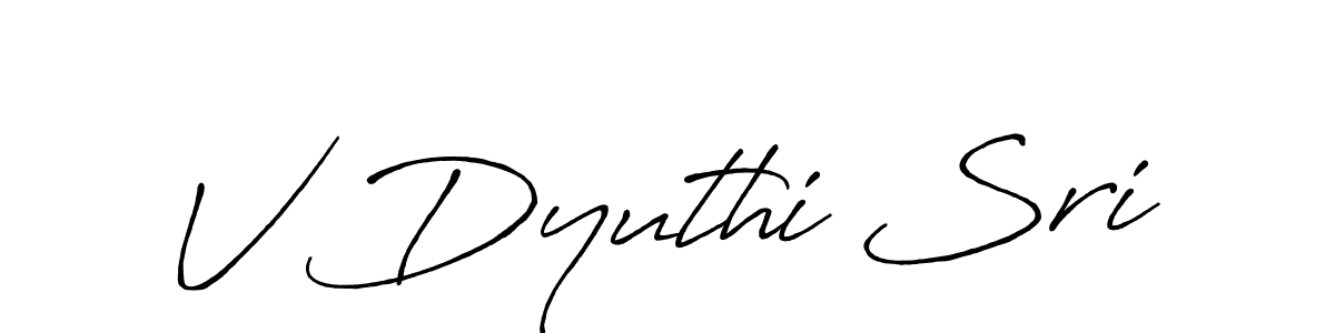 Make a beautiful signature design for name V Dyuthi Sri. Use this online signature maker to create a handwritten signature for free. V Dyuthi Sri signature style 7 images and pictures png