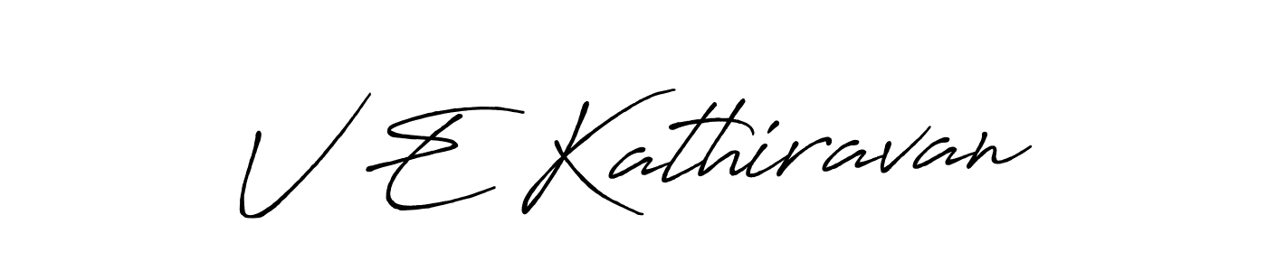 It looks lik you need a new signature style for name V E Kathiravan. Design unique handwritten (Antro_Vectra_Bolder) signature with our free signature maker in just a few clicks. V E Kathiravan signature style 7 images and pictures png