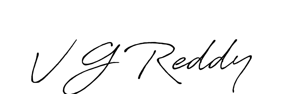 Also we have V G Reddy name is the best signature style. Create professional handwritten signature collection using Antro_Vectra_Bolder autograph style. V G Reddy signature style 7 images and pictures png