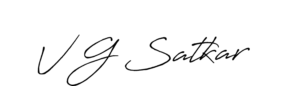 Make a beautiful signature design for name V G Satkar. Use this online signature maker to create a handwritten signature for free. V G Satkar signature style 7 images and pictures png