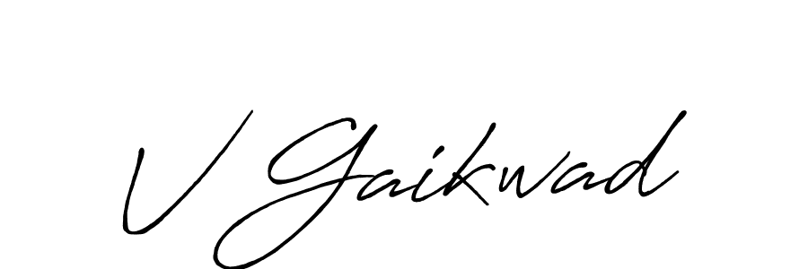 You should practise on your own different ways (Antro_Vectra_Bolder) to write your name (V Gaikwad) in signature. don't let someone else do it for you. V Gaikwad signature style 7 images and pictures png