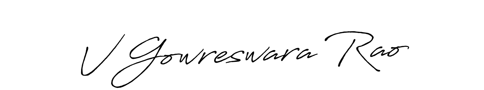 You should practise on your own different ways (Antro_Vectra_Bolder) to write your name (V Gowreswara Rao) in signature. don't let someone else do it for you. V Gowreswara Rao signature style 7 images and pictures png