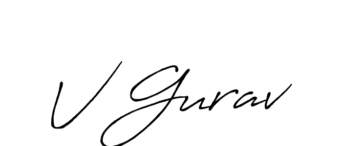 Similarly Antro_Vectra_Bolder is the best handwritten signature design. Signature creator online .You can use it as an online autograph creator for name V Gurav. V Gurav signature style 7 images and pictures png