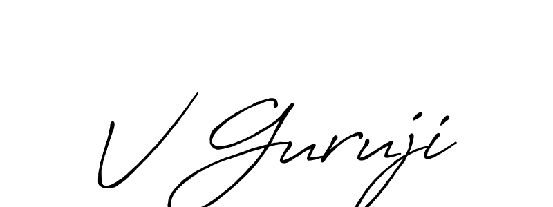 It looks lik you need a new signature style for name V Guruji. Design unique handwritten (Antro_Vectra_Bolder) signature with our free signature maker in just a few clicks. V Guruji signature style 7 images and pictures png