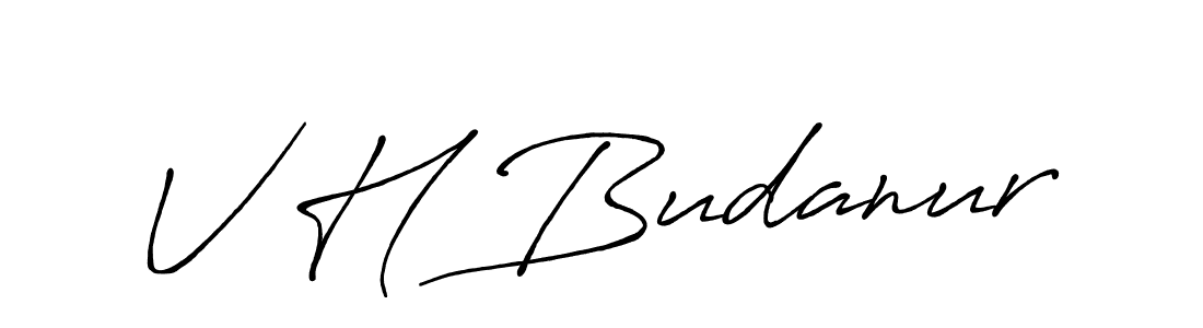 Antro_Vectra_Bolder is a professional signature style that is perfect for those who want to add a touch of class to their signature. It is also a great choice for those who want to make their signature more unique. Get V H Budanur name to fancy signature for free. V H Budanur signature style 7 images and pictures png