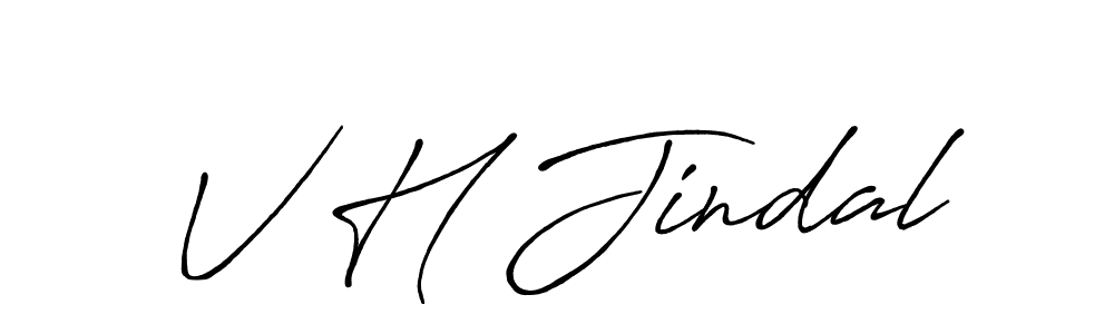 Make a beautiful signature design for name V H Jindal. Use this online signature maker to create a handwritten signature for free. V H Jindal signature style 7 images and pictures png