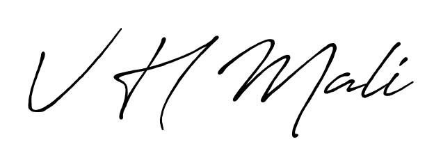 Create a personalized artistic stamp with V H Mali in Antro_Vectra_Bolder font. Perfect for visual artists, designers, and influencers. V H Mali signature style 7 images and pictures png