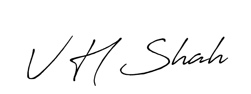 How to Draw V H Shah signature style? Antro_Vectra_Bolder is a latest design signature styles for name V H Shah. V H Shah signature style 7 images and pictures png
