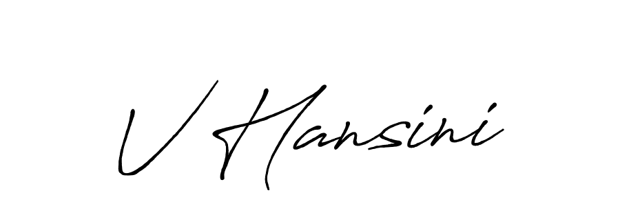 Similarly Antro_Vectra_Bolder is the best handwritten signature design. Signature creator online .You can use it as an online autograph creator for name V Hansini. V Hansini signature style 7 images and pictures png